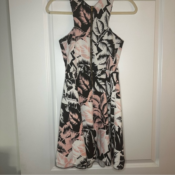 Express Palm Leaf Print Halter Dress | Size 0 | Tropical Fit & Flare - Picture 5 of 5
